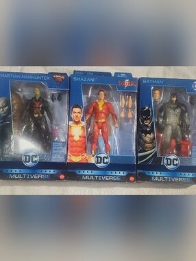 Marvel DC Multiverse Action Figures Set - Red, Black, Green